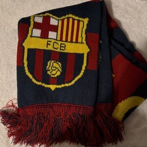 FCB Barcelona Logo Scarf with Fringe